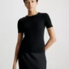 Calvin Klein T-shirt Skinny Côtelé En Modal