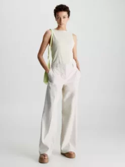 Calvin Klein Débardeur Slim En Crêpe De Jersey -Pas Cher Calvin Klein Magasin K20K205552 AC5 alternate3