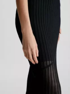 Calvin Klein Robe Ottomane Transparente -Pas Cher Calvin Klein Magasin K20K205555 BEH alternate3