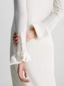 Calvin Klein Robe-chemise Skinny Superposée -Pas Cher Calvin Klein Magasin K20K205573 YAT alternate2