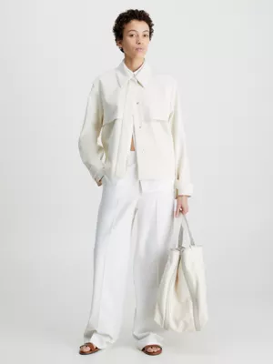 Calvin Klein Chemise Veste En Crêpe De Viscose 6 Calvin Klein Chemise Veste En Crêpe De Viscose – Image 4