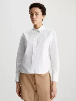 Calvin Klein Chemise Relaxed Courte Dans Le Dos