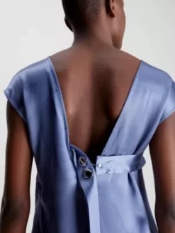 Calvin Klein Robe Longue En Satin -Pas Cher Calvin Klein Magasin K20K205611 DWA alternate2