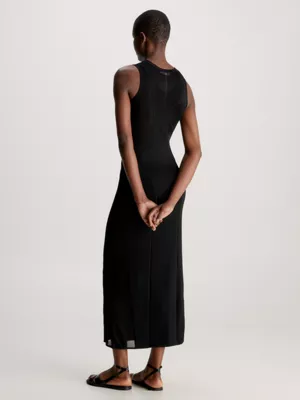 Calvin Klein Robe Slim En Maille Transparente à Pans 4 Calvin Klein Robe Slim En Maille Transparente à Pans – Image 2