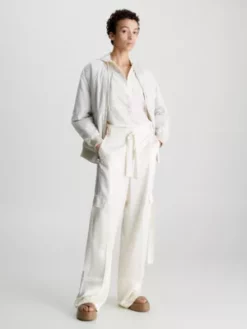 Calvin Klein Pantalon Cargo Jambe Large En Satin -Pas Cher Calvin Klein Magasin K20K205625 YAT alternate3