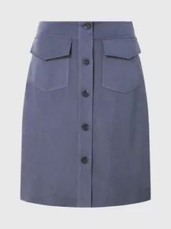 Calvin Klein Jupe Droite Boutonnée En Lyocell -Pas Cher Calvin Klein Magasin K20K205631 PT5 alternate4