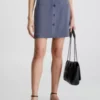Calvin Klein Jupe Droite Boutonnée En Lyocell 1 Calvin Klein Jupe Droite Boutonnée En Lyocell -Pas Cher Calvin Klein Magasin K20K205631 PT5 main