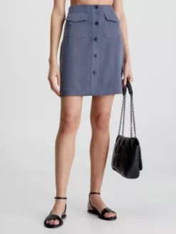 Calvin Klein Jupe Droite Boutonnée En Lyocell