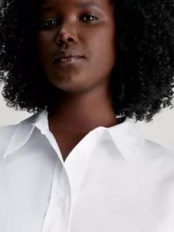 Calvin Klein Chemise Relaxed Grande Taille En Satin -Pas Cher Calvin Klein Magasin K20K205659 YAF alternate2