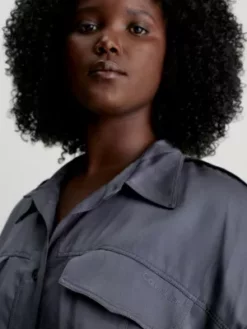 Calvin Klein Robe-chemise Relaxed Grande Taille 9 Calvin Klein Robe-chemise Relaxed Grande Taille -Pas Cher Calvin Klein Magasin K20K205662 PT5 alternate2