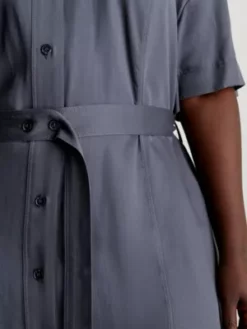 Calvin Klein Robe-chemise Relaxed Grande Taille 10 Calvin Klein Robe-chemise Relaxed Grande Taille -Pas Cher Calvin Klein Magasin K20K205662 PT5 alternate3