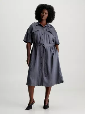 Calvin Klein Robe-chemise Relaxed Grande Taille 3 Calvin Klein Robe-chemise Relaxed Grande Taille