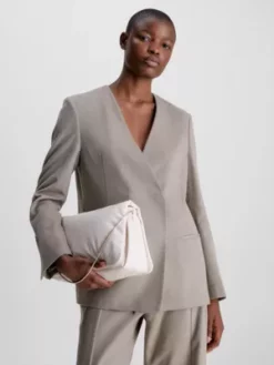 Calvin Klein Veste Blazer Ajustée En Laine Mélangée