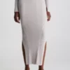 Calvin Klein Jupe Longue Slim Côtelée -Pas Cher Calvin Klein Magasin K20K205718 PE9 main