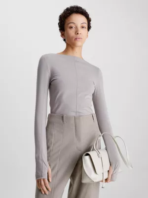 Calvin Klein Haut En Jersey élastique 3 Calvin Klein Haut En Jersey élastique