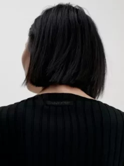 Calvin Klein Haut Slim 1/2 Manches Côtelé 9 Calvin Klein Haut Slim 1/2 Manches Côtelé -Pas Cher Calvin Klein Magasin K20K205738 BEH alternate2