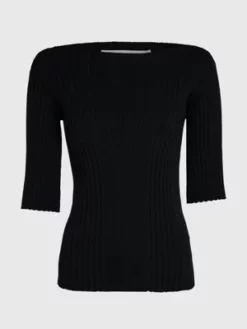 Calvin Klein Haut Slim 1/2 Manches Côtelé 11 Calvin Klein Haut Slim 1/2 Manches Côtelé -Pas Cher Calvin Klein Magasin K20K205738 BEH alternate4