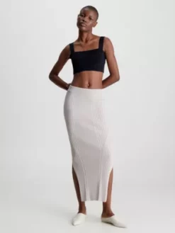 Calvin Klein Haut Brassière Slim En Maille -Pas Cher Calvin Klein Magasin K20K205748 BEH alternate3