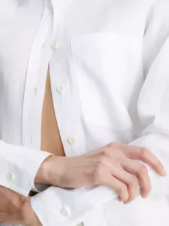 Calvin Klein Chemise Oversize En Lin -Pas Cher Calvin Klein Magasin K20K205798 YAF alternate2