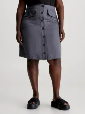 Calvin Klein Jupe Droite Grande Taille Boutonnée 3 Calvin Klein Jupe Droite Grande Taille Boutonnée