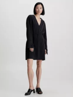 Calvin Klein Robe Relaxed En Sergé Structuré