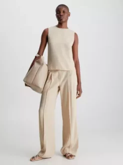 Calvin Klein Débardeur Structuré En Sergé -Pas Cher Calvin Klein Magasin K20K205842 HJV alternate3