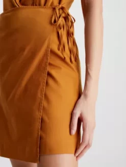 Calvin Klein Robe Portefeuille En Popeline De Lyocell -Pas Cher Calvin Klein Magasin K20K205871 GQJ alternate2