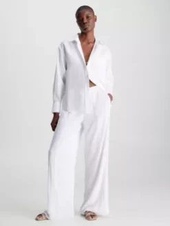 Calvin Klein Pantalon Ample En Crêpe -Pas Cher Calvin Klein Magasin K20K205873 YAF alternate3