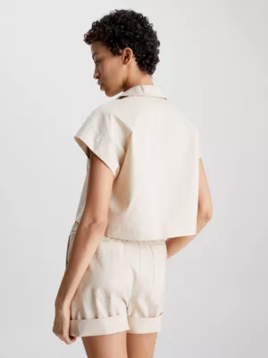 Calvin Klein Chemise Relaxed Courte En Lyocell 4 Calvin Klein Chemise Relaxed Courte En Lyocell – Image 2