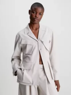Calvin Klein Veste De Treillis En CrĂȘpe De Viscose