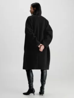 Calvin Klein Manteau Oversize En Laine Bouclée -Pas Cher Calvin Klein Magasin K20K205941 BEH alternate2