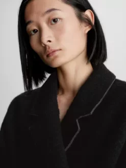 Calvin Klein Manteau Oversize En Laine Bouclée -Pas Cher Calvin Klein Magasin K20K205941 BEH alternate3