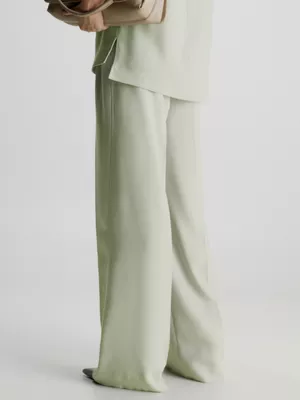 Calvin Klein Pantalon à Jambes Larges En Sergé Structuré 5 Calvin Klein Pantalon à Jambes Larges En Sergé Structuré – Image 3