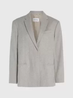Calvin Klein Blazer Oversize Cintré En Laine 11 Calvin Klein Blazer Oversize Cintré En Laine -Pas Cher Calvin Klein Magasin K20K205961 P9V alternate4