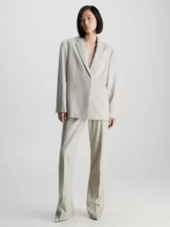 Calvin Klein Pantalon De Flanelle Slim En Laine -Pas Cher Calvin Klein Magasin K20K205962 P9V alternate4