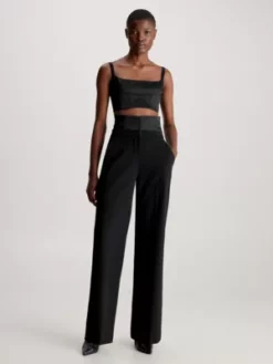 Calvin Klein Pantalon Corset En Sergé De Laine -Pas Cher Calvin Klein Magasin K20K205973 BEH alternate3