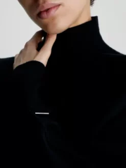 Calvin Klein Pull Relaxed Cintré En Laine -Pas Cher Calvin Klein Magasin K20K205974 BEH alternate3