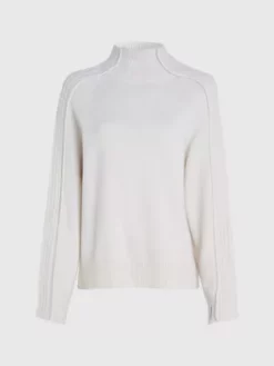 Calvin Klein Polo Relaxed à Col Cheminée En Laine -Pas Cher Calvin Klein Magasin K20K205985 YAT alternate5