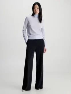 Calvin Klein Pull Slim à Col Roulé En Laine Mérinos 12 Calvin Klein Pull Slim à Col Roulé En Laine Mérinos -Pas Cher Calvin Klein Magasin K20K205989 CAY alternate4