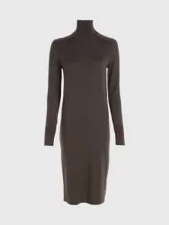 Calvin Klein Robe Moulante à Col Roulé En Laine 13 Calvin Klein Robe Moulante à Col Roulé En Laine -Pas Cher Calvin Klein Magasin K20K205992 GWY alternate5