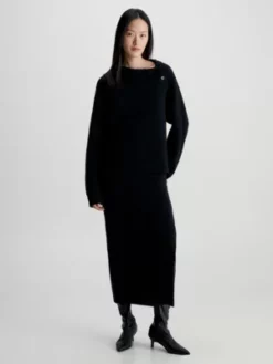 Calvin Klein Pull à Col Boutonné Relaxed 12 Calvin Klein Pull à Col Boutonné Relaxed -Pas Cher Calvin Klein Magasin K20K206014 BEH alternate4