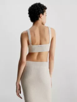 Calvin Klein Brassière Slim En Laine -Pas Cher Calvin Klein Magasin K20K206015 PES alternate2