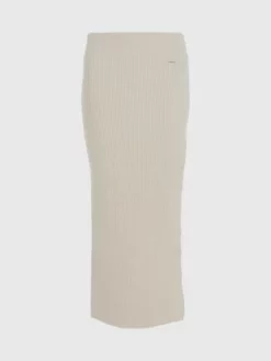 Calvin Klein Jupe Longue En Laine -Pas Cher Calvin Klein Magasin K20K206017 PES alternate5