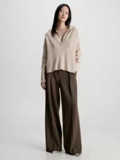 Calvin Klein Polo Relaxed à Col Roulé -Pas Cher Calvin Klein Magasin K20K206019 PBP alternate4