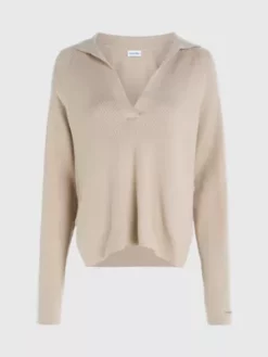 Calvin Klein Polo Relaxed à Col Roulé -Pas Cher Calvin Klein Magasin K20K206019 PBP alternate5