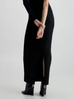 Calvin Klein Jupe Slim Ajourée 10 Calvin Klein Jupe Slim Ajourée -Pas Cher Calvin Klein Magasin K20K206065 BEH alternate2