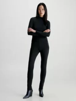 Calvin Klein Haut Slim à Col Cheminée En Modal -Pas Cher Calvin Klein Magasin K20K206067 BEH alternate4