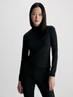 Calvin Klein Haut Slim à Col Cheminée En Modal