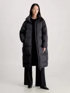 Calvin Klein Manteau Long Sans Coutures En Duvet