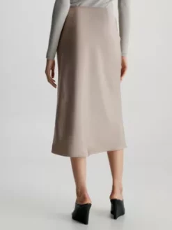 Calvin Klein Jupe Longueur Midi En Satin -Pas Cher Calvin Klein Magasin K20K206107 AEK alternate2